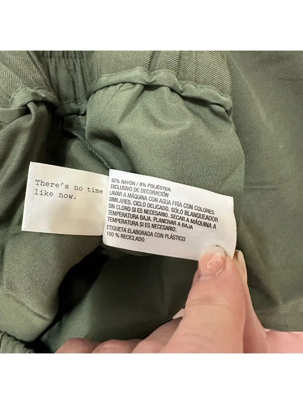 A NEW DAY FOREST GREEN HIGH RISE JOGGERS TROUSER STYLE UP OR DOWN XL EUC